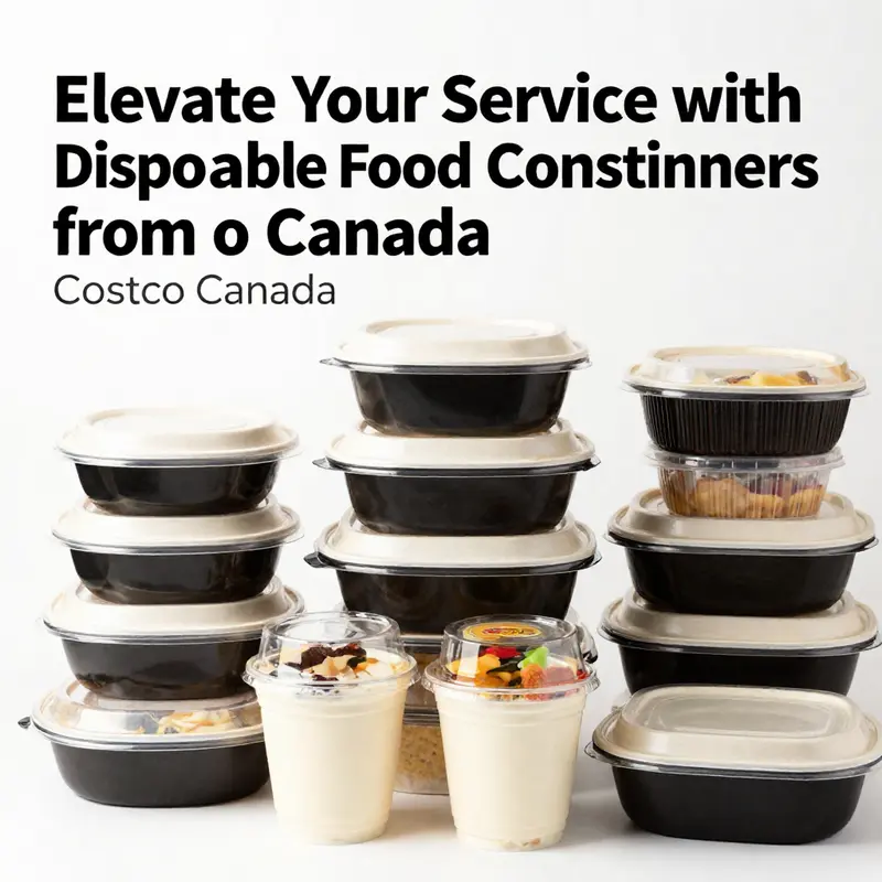 An expressive display of diverse disposable food containers showcasing their utility for various culinary needs.