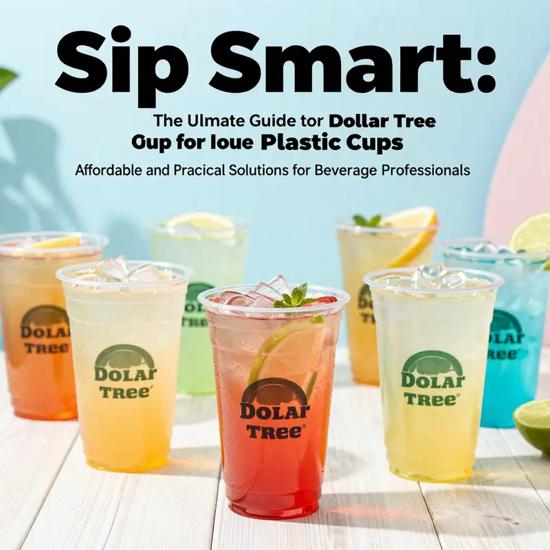 Display of Dollar Tree disposable plastic cups filled with colorful beverages, highlighting their appeal and versatility.