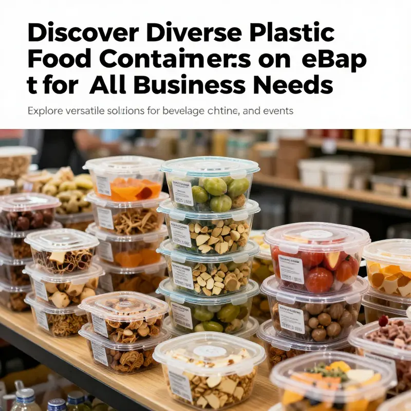 A lively collection of plastic food containers in a commercial setting, illustrating diverse storage solutions for food businesses.