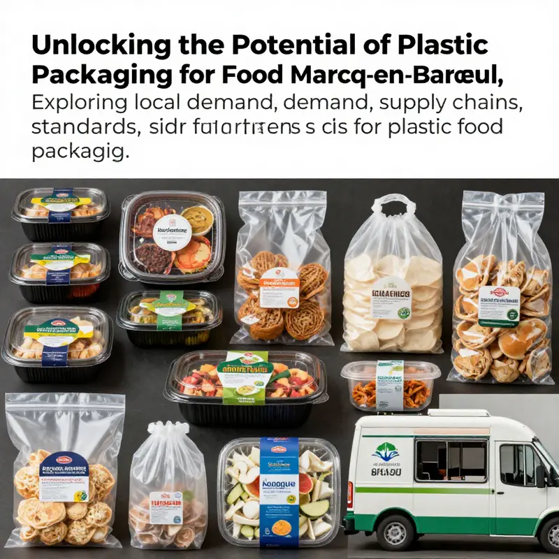 A collage showcasing different types of plastic food packaging suitable for restaurants, food trucks, and catering services.