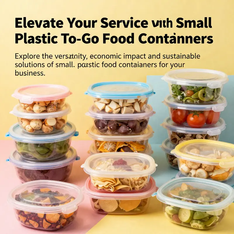 An assortment of small plastic food containers with food, demonstrating their practicality for various dining options.