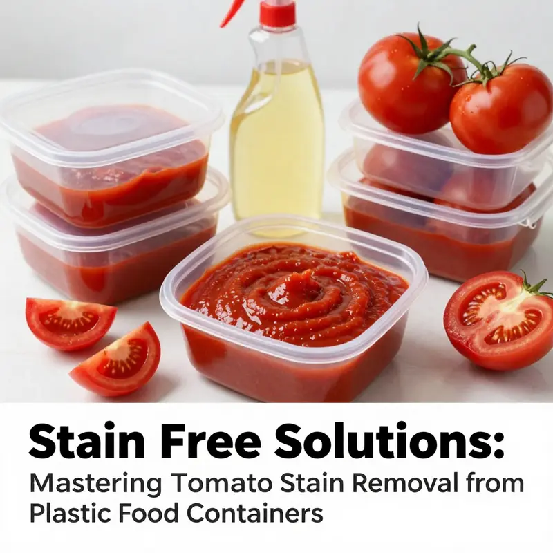 Clean and stained plastic food containers with natural products for stain removal.