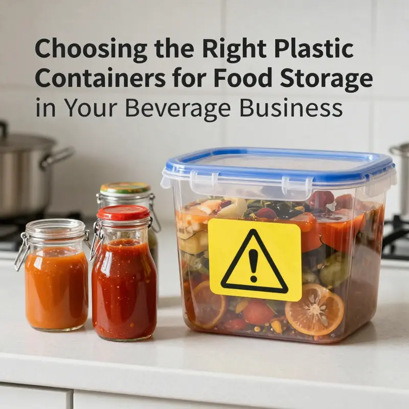 Showcasing various types of food-grade plastic containers designed for safe food storage.