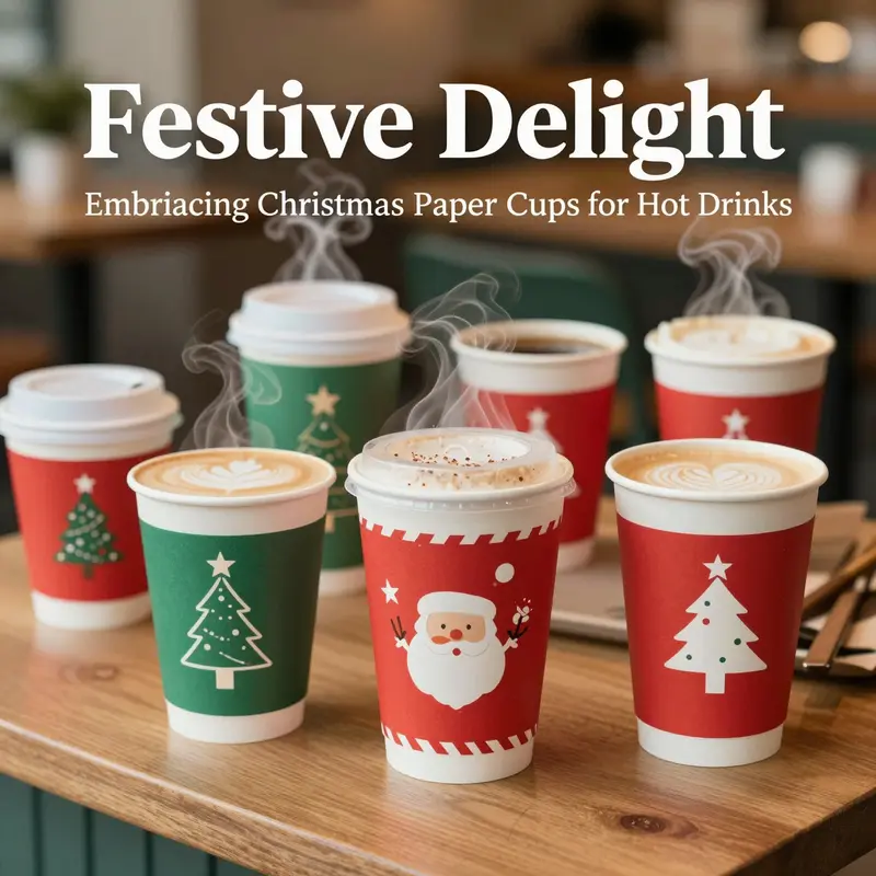 Christmas paper cups designed to accommodate hot drinks without compromising quality or aesthetic appeal.