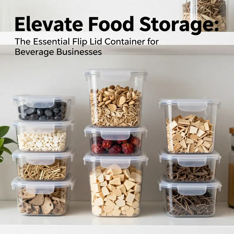 The durable and innovative design of the tall food plastic container with flip lid.