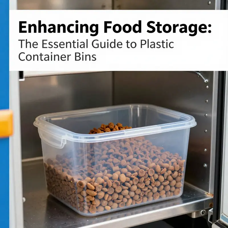 An example of a modern plastic dog food container bin designed for airtight sealing.