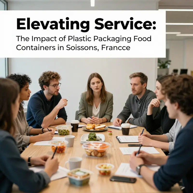 Plastic packaging trends observed in Soissons, highlighting diverse food service applications.
