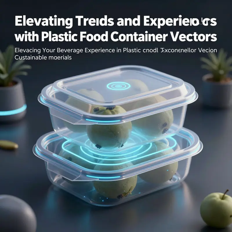 A diverse collection of vector-designed plastic food containers highlighting modern design techniques.
