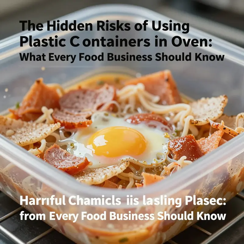 Plastic containers melting in an oven serve as a stark reminder of the hazards of using unsuitable cookware.