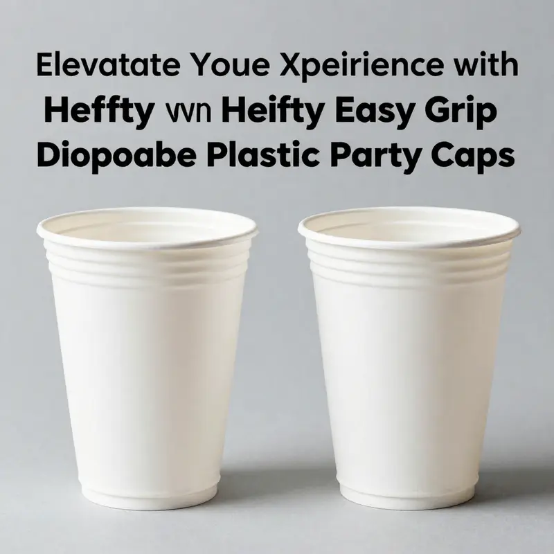 The durable, anti-slip design of Hefty Easy Grip Disposable Plastic Party Cups.