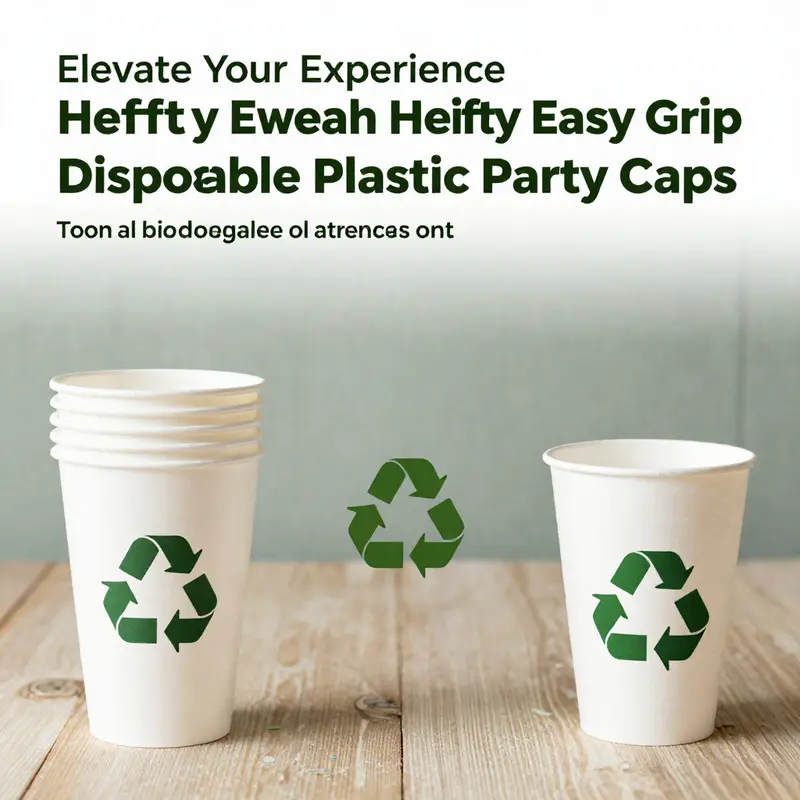 The durable, anti-slip design of Hefty Easy Grip Disposable Plastic Party Cups.