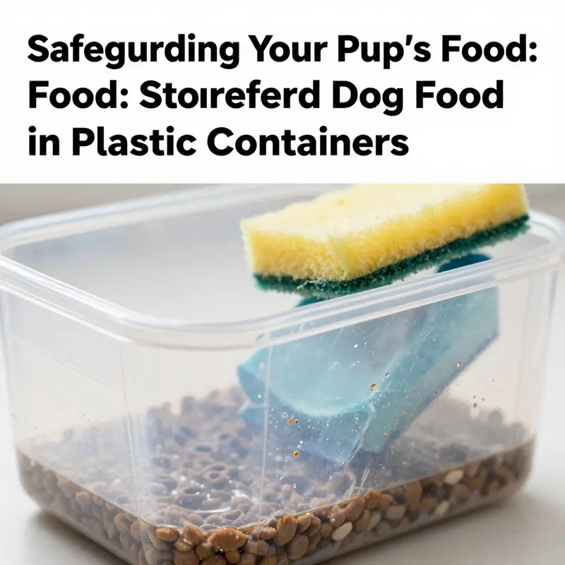Explore the safety aspects of using different materials for dog food storage.