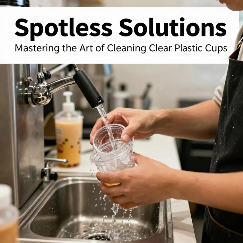 Rinsing clear plastic cups immediately after use promotes hygiene and ease of cleaning.