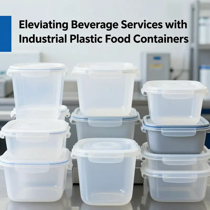 An array of industrial plastic food containers showcasing their versatility in design and material.