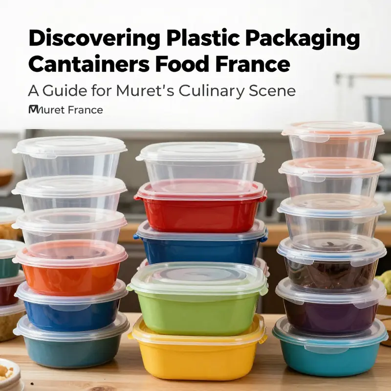 A variety of industrial-grade plastic food containers designed for restaurants and food services in Muret.