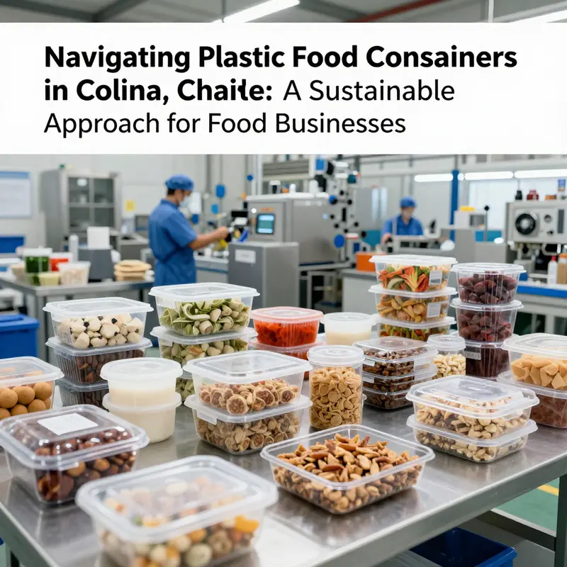 Eco-friendly plastic containers showcasing sustainable options for food packaging in Colina.