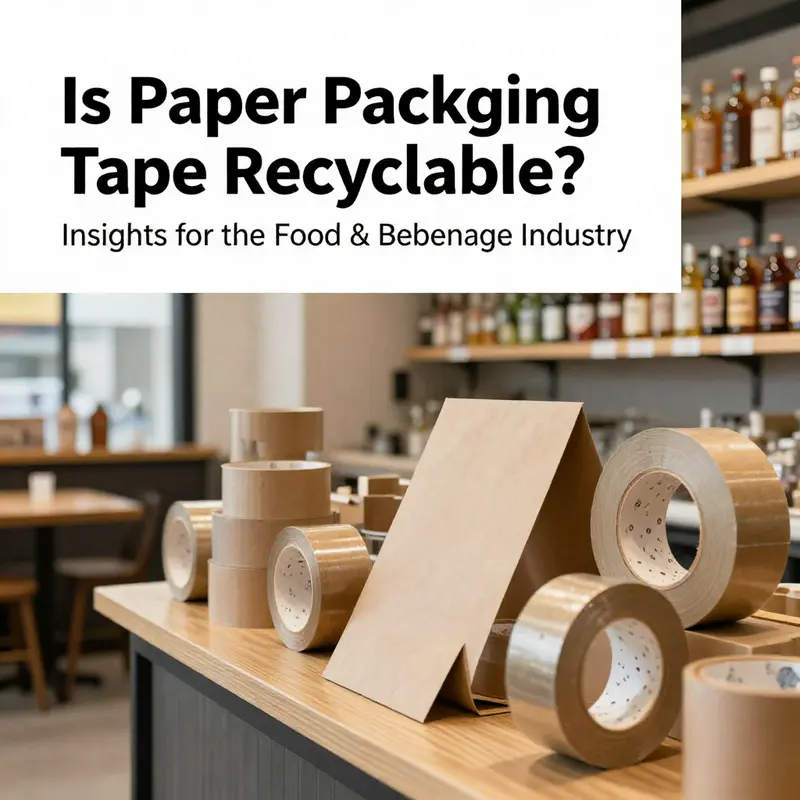 An overview of different types of paper packaging tape, highlighting materials that affect recyclability.