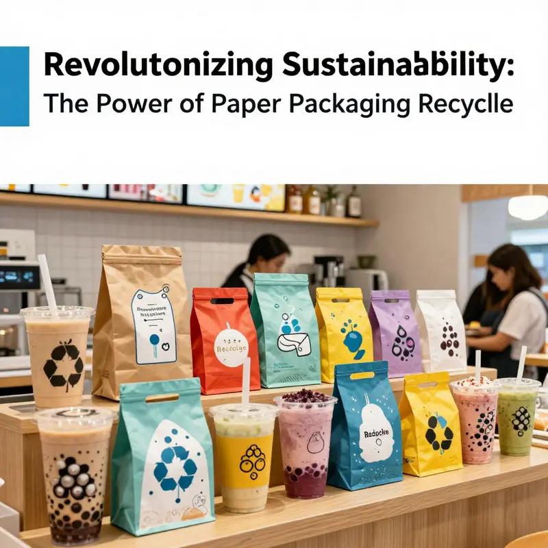 Creative applications of paper packaging recycling in food and beverage sectors.