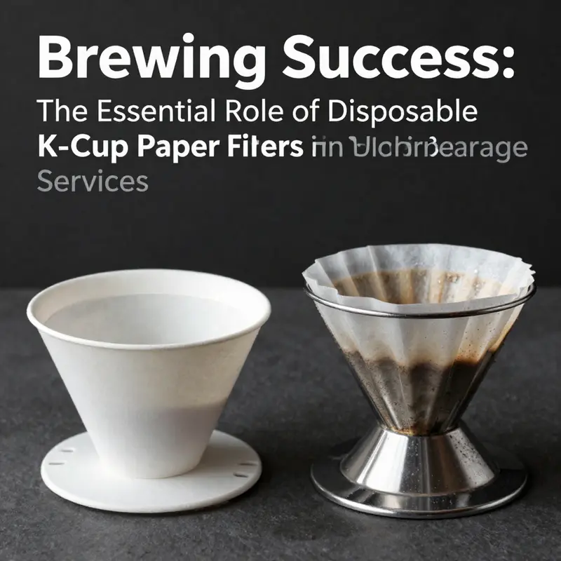 A barista skillfully brews coffee using disposable K-Cup paper filters, highlighting their role in enhancing flavor and cleanliness.