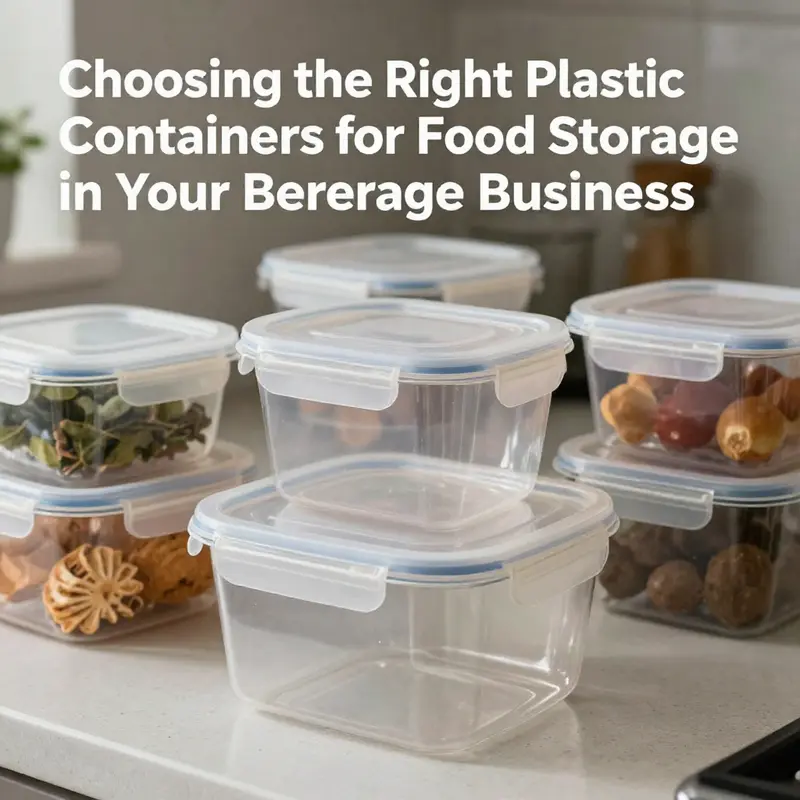 Showcasing various types of food-grade plastic containers designed for safe food storage.