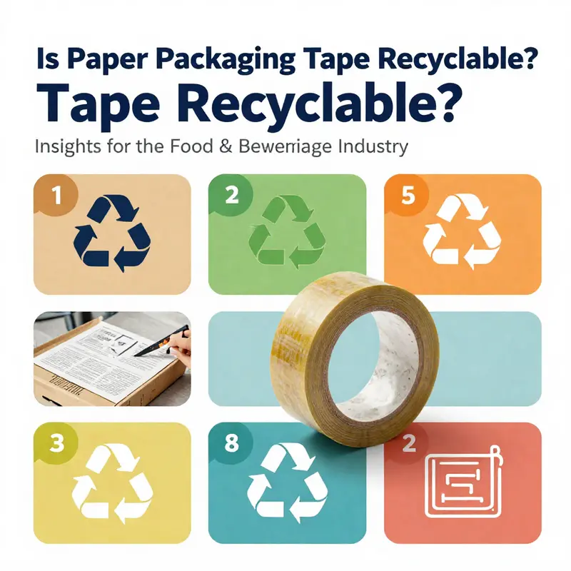 An overview of different types of paper packaging tape, highlighting materials that affect recyclability.