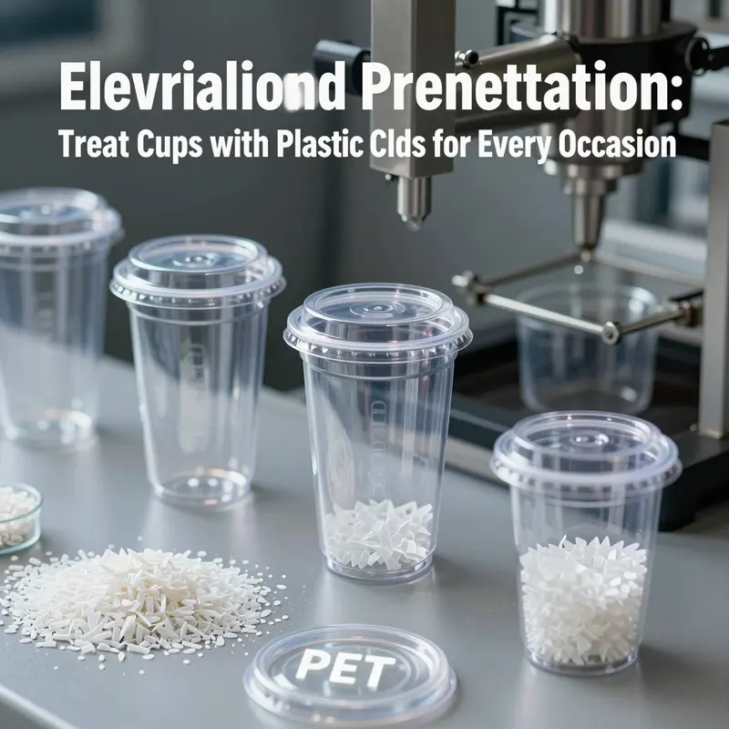 An assortment of clear plastic treat cups enhancing the presentation of desserts at a catered event.