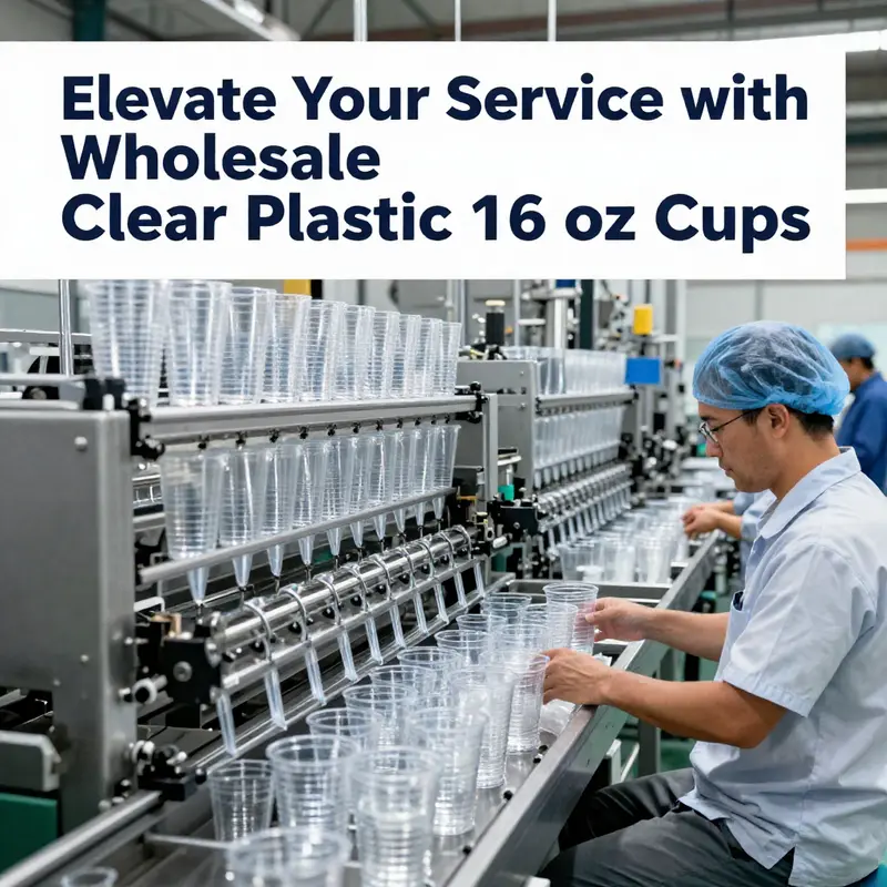 Inside look at the manufacturing process for clear plastic 16 oz cups, highlighting the machinery and materials involved.