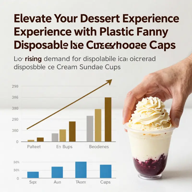 A vibrant display of innovative design options for plastic fancy disposable ice cream sundae cups.