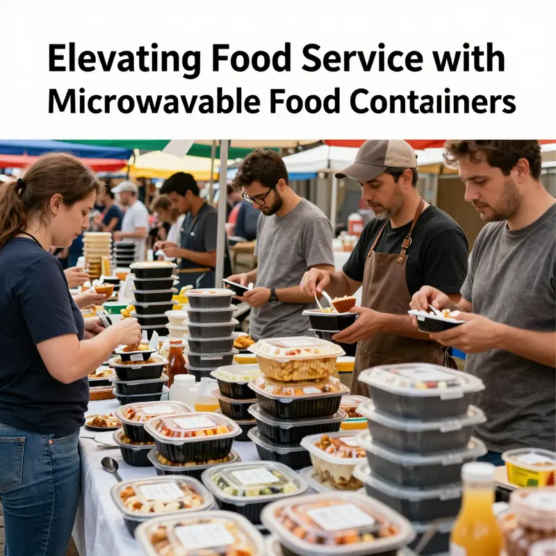 Durable and heat-resistant plastic containers suitable for microwaving.