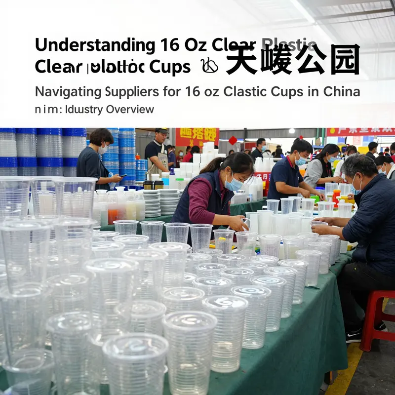A bustling market in Guangdong, highlighting suppliers of 16 oz clear plastic cups.