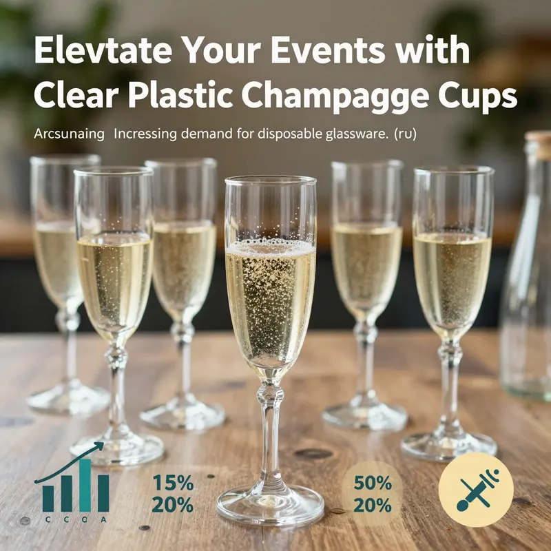 The refined design of clear plastic champagne cups exemplifies both elegance and practicality for various events.