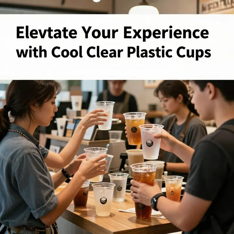 Different types of cool clear plastic cups highlighting their varied materials.