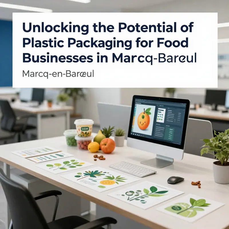 Food vendors in Marcq-en-Barœul utilize vibrant plastic packaging to attract customers.