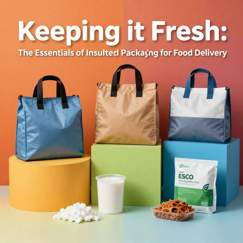 Different types of materials used in insulated packaging for safe food delivery.