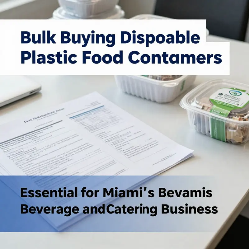 A diverse selection of disposable plastic food containers showcases options available for bulk purchase in Miami.