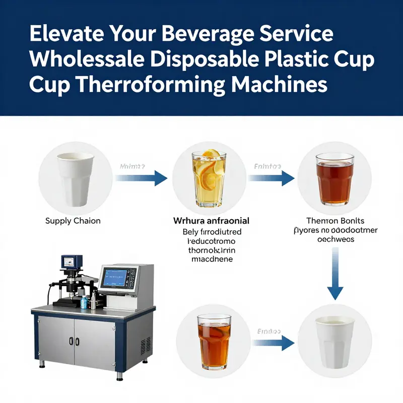 A modern thermoforming machine efficiently producing disposable plastic cups, showcasing state-of-the-art technology.