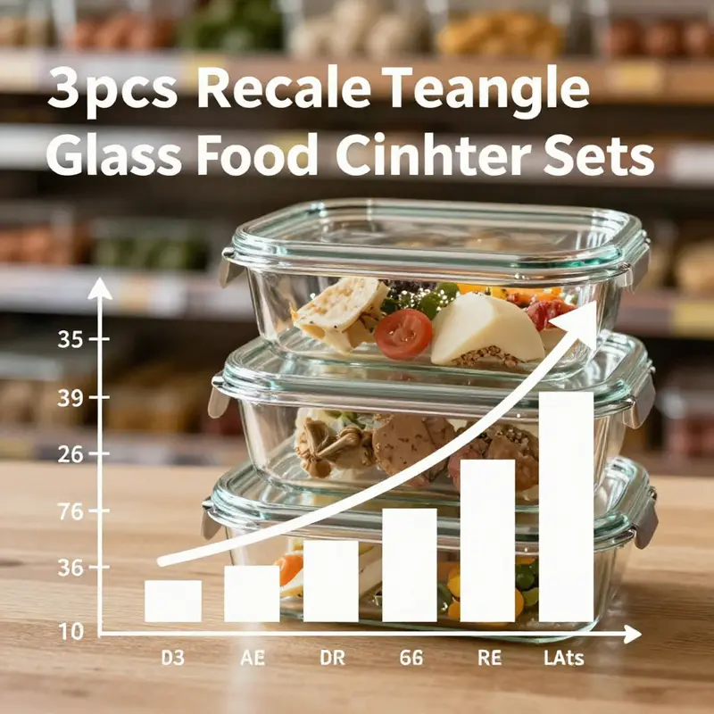 Highlighting the versatile features of 3-piece rectangle glass food container sets.