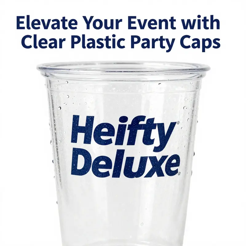 Hefty Deluxe Clear Plastic Party Cups in use at a wedding, enhancing the event’s aesthetic and functionality.