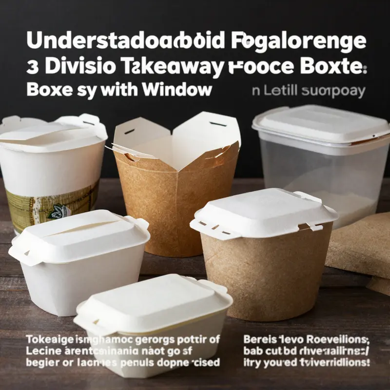 Display of different 3 division takeaway food boxes with their respective prices.