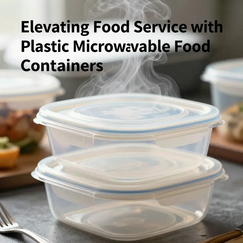 Durable and heat-resistant plastic containers suitable for microwaving.
