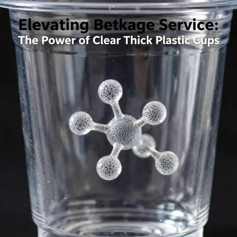 The robust structure of clear thick plastic cups emphasizes durability and quality.