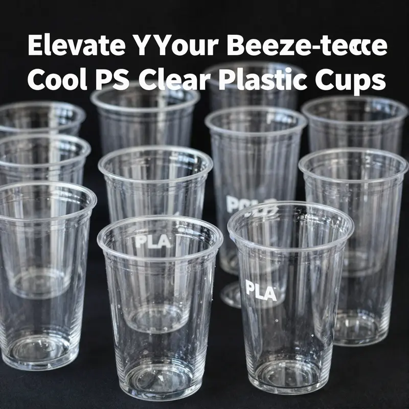 Different types of cool clear plastic cups highlighting their varied materials.