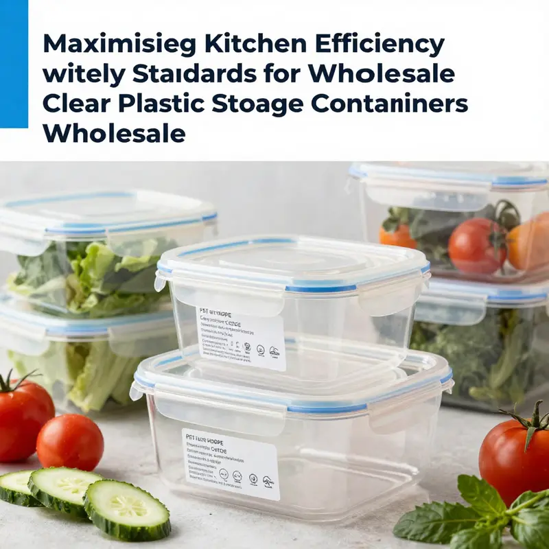 A diverse selection of clear plastic food storage containers highlighting their visibility and organization potential for food businesses.