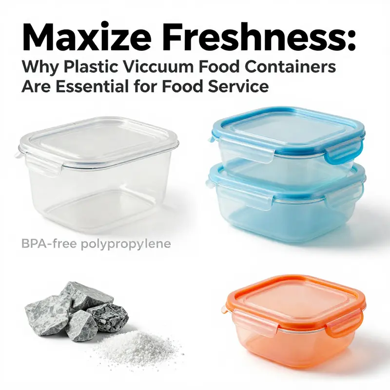 Showcasing the variety of food preserved in plastic vacuum containers for optimal freshness.
