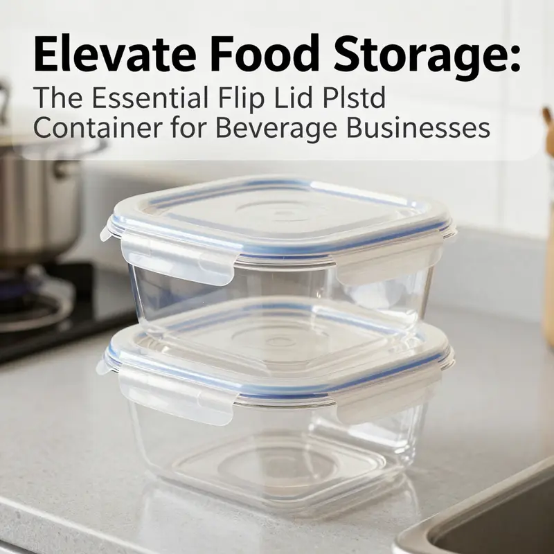 The durable and innovative design of the tall food plastic container with flip lid.