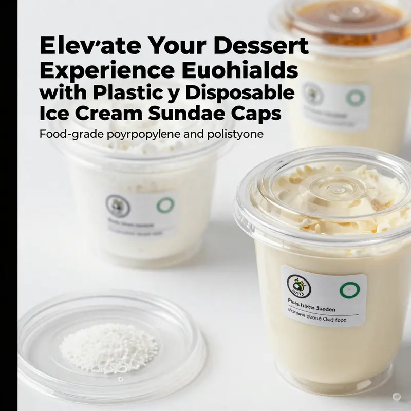 A vibrant display of innovative design options for plastic fancy disposable ice cream sundae cups.