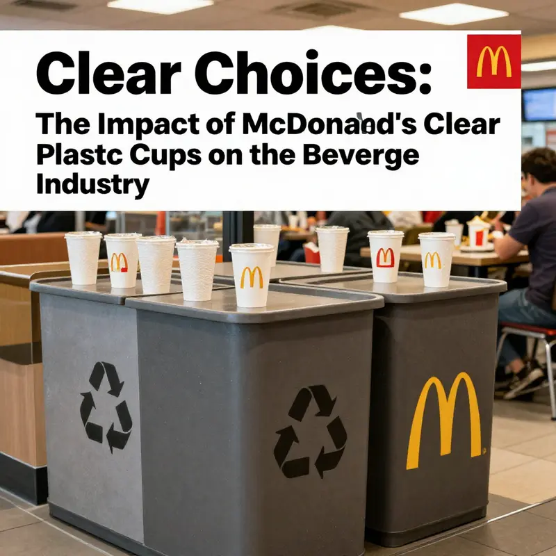 McDonald’s clear plastic cups feature a robust design ideal for cold beverages, exemplifying modern drinkware trends.