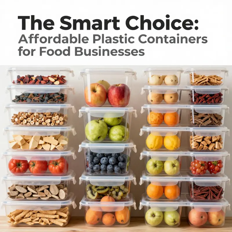 An array of affordable plastic food containers perfect for everyday kitchen storage needs.