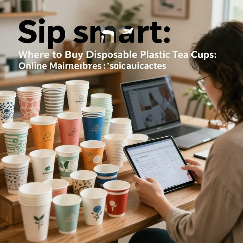 A visual representation of the diverse disposable plastic tea cups available online.