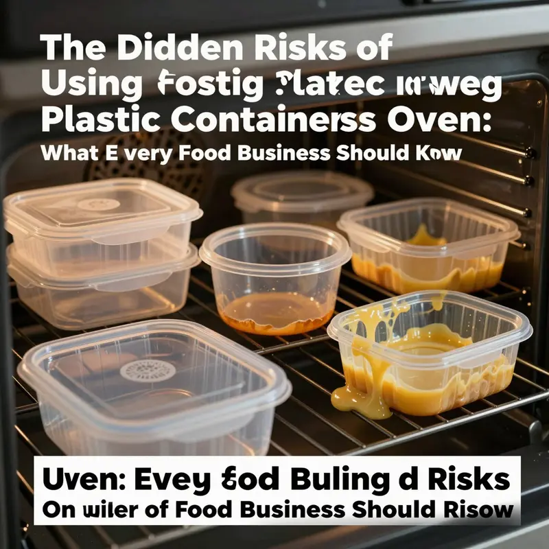 Plastic containers melting in an oven serve as a stark reminder of the hazards of using unsuitable cookware.